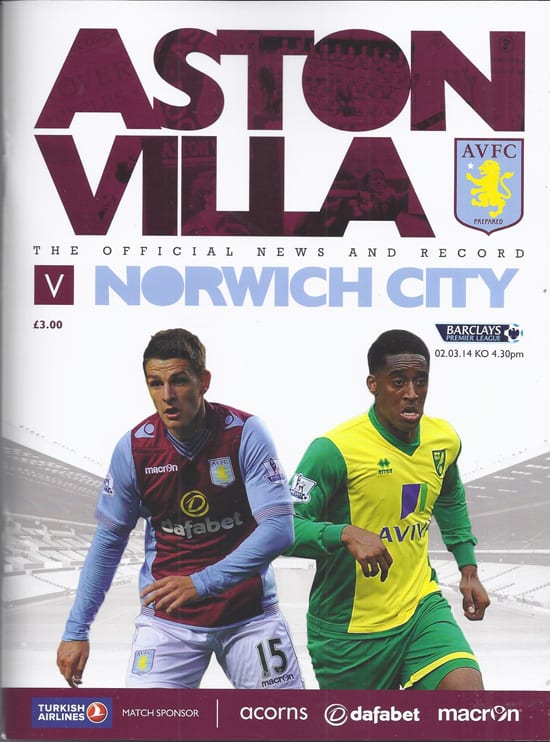 Aston Villa FC v Norwich City FC